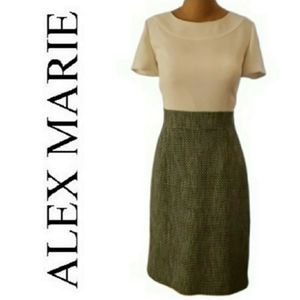 Alex Marie Sheath Dress Retro Lines